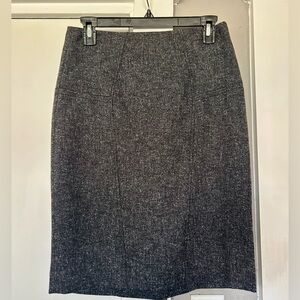 The Limited Charcoal Gray Tweed Pencil Skirt-